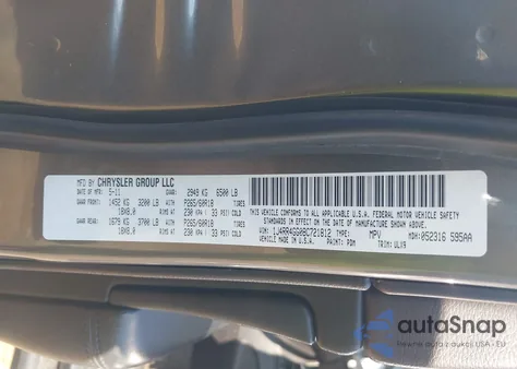 2011 Jeep Grand Cherokee Laredo z USA, uszkodzony, nr VIN 1J4RR4GG0BC721812